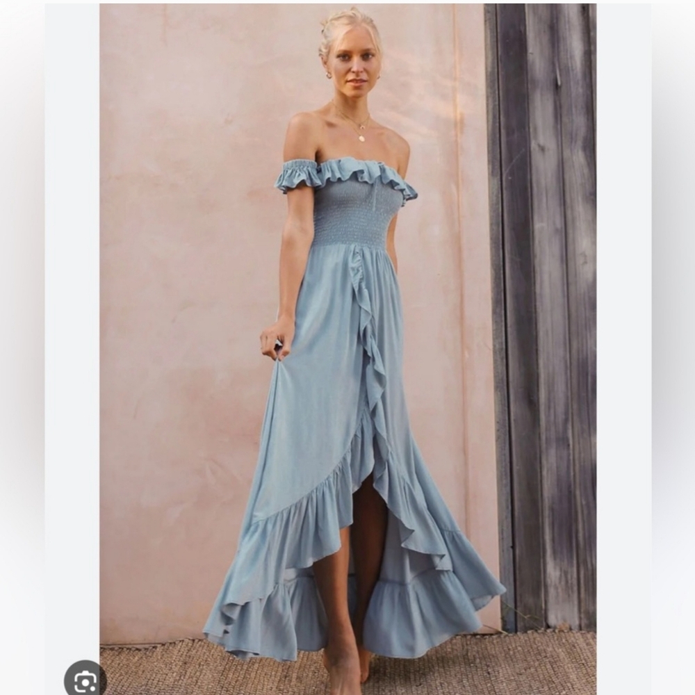 Rove Byron Bay Udaipur Smocked Ruffle Maxi Dress XXL